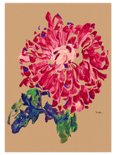 Egon Schiele Red Chrysanthemum - Art Print